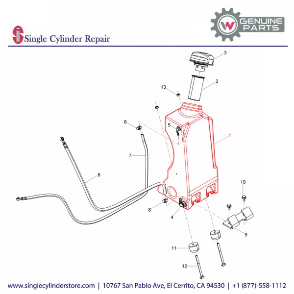 Wacker 5100038039 Fuel Tank