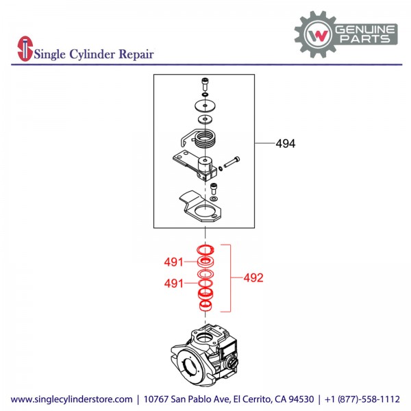 Wacker 5100046544 Trunnion Bearing Kit