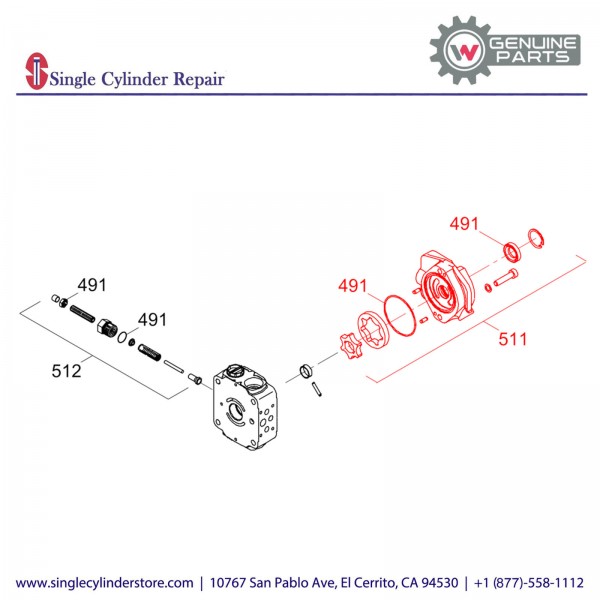 Wacker 5100046545 Gerotor Housing Kit