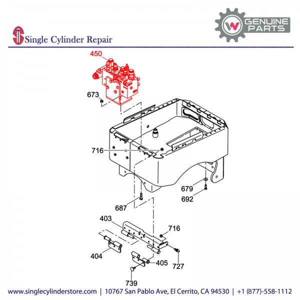 Wacker 5100049600 Hydraulic manifold