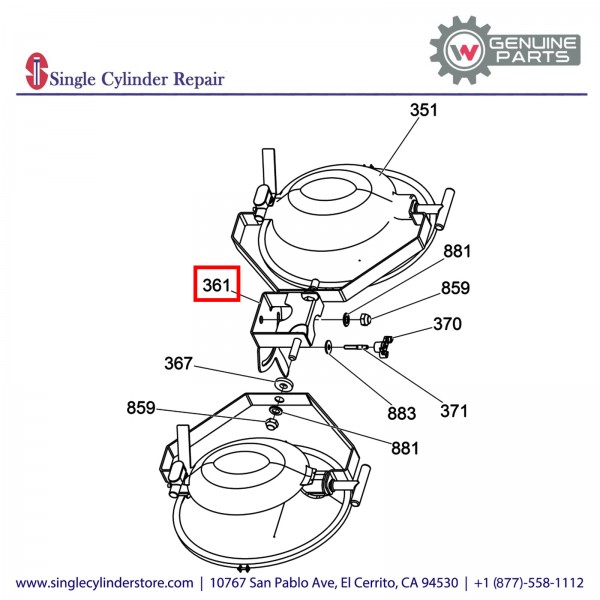 Wacker 5200002006 BRACKET-LIGHT MNT TILT,CAM