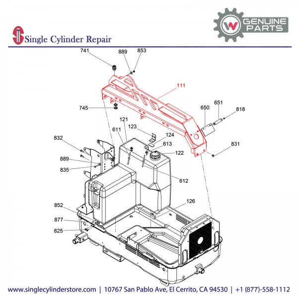 Wacker 5200002162 Bracket Lift Top