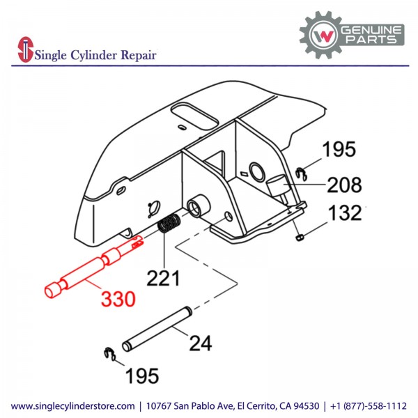 Wacker 5200012220 Hinge pin