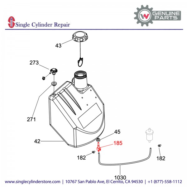 Wacker 5200015956 Fuel Valve