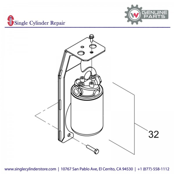 Wacker 5200016308 Hydraulic filter cpl.