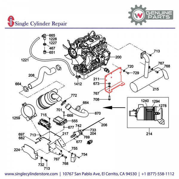 Wacker 5200016458 Engine bracket