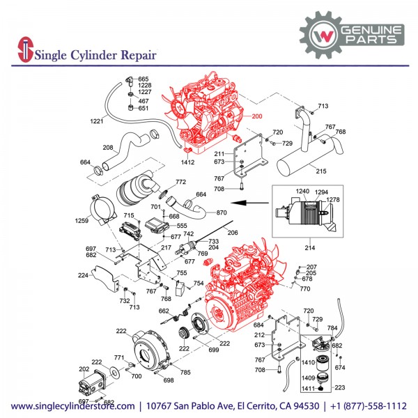 Wacker 5200017279 Engine-Kubota