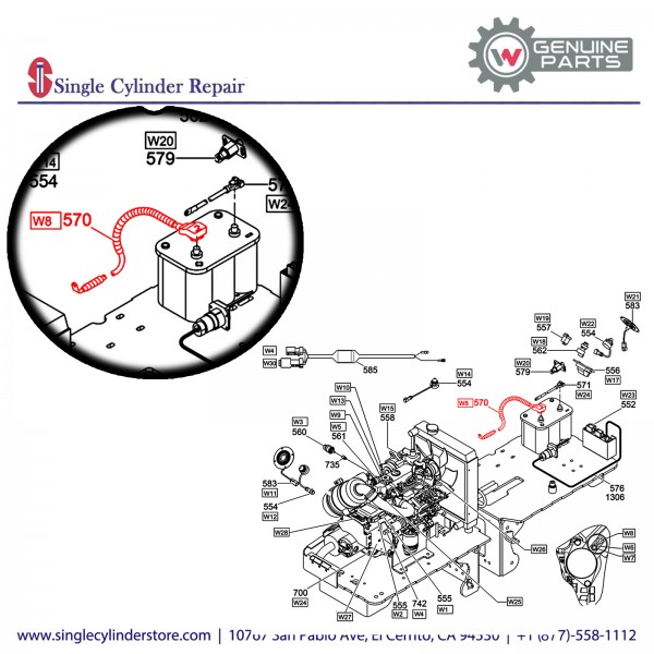 Wacker 5200017874 Positive battery cable