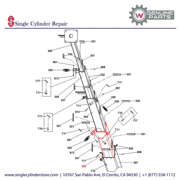 Wacker 5200018437 Tube Mast Section 5 LT-V