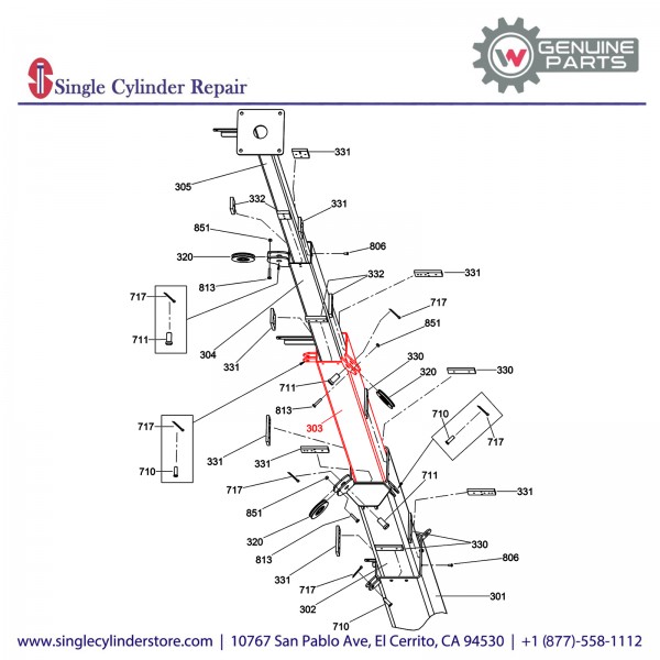 Wacker 5200018438 Tube Mast Section 4 LT-V