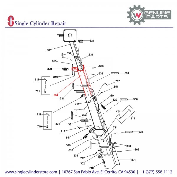 Wacker 5200018439 Tube Mast Section 3 LT-V