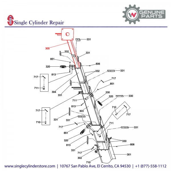 Wacker 5200018440 Tube Mast Section 2 LT-V