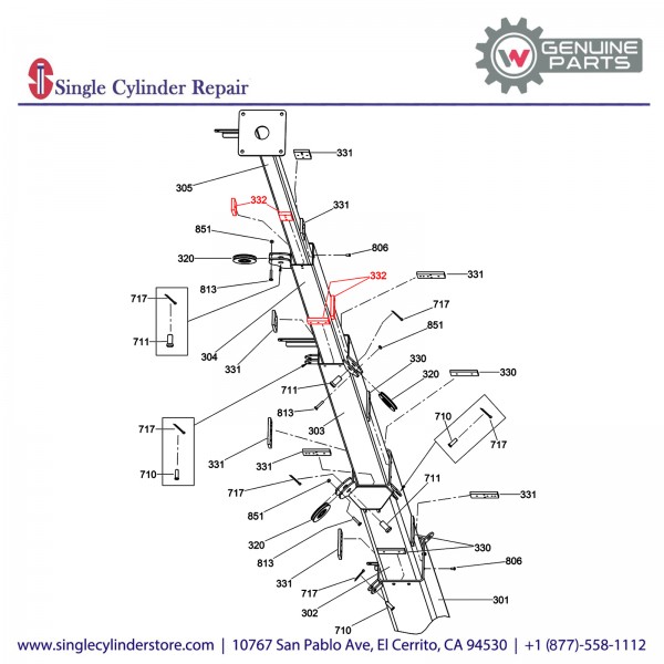 Wacker 5200018476 Guide Tower Pad 3/8 LT-V