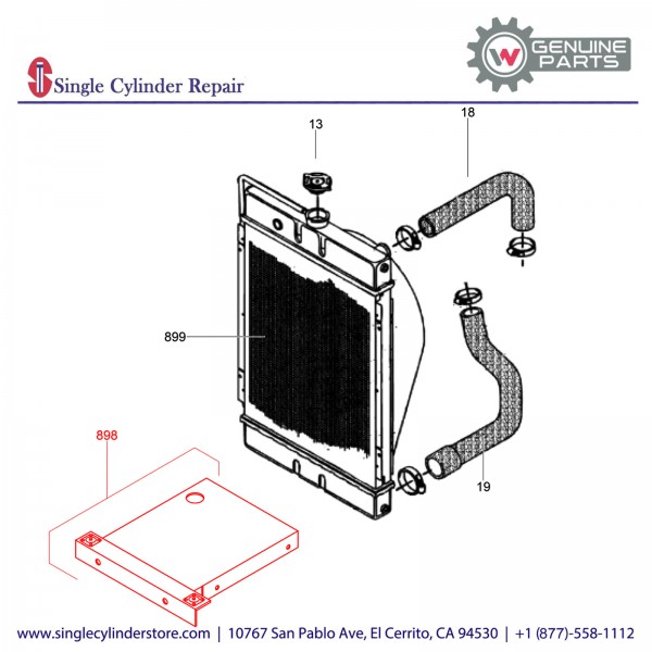 Wacker 5200024355 Bracket Cat Radiator