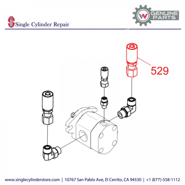 Wacker 5200024392 Exciter motor hose