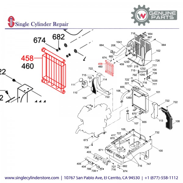 Wacker 5200024880 Hydraulic oil cooler