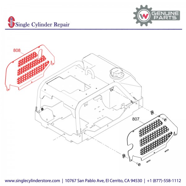 Wacker 5200025078 Right side plate