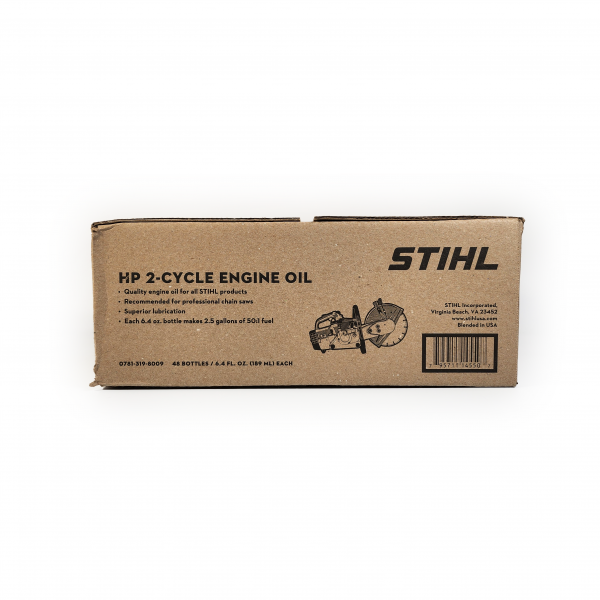 HP Quality 2-Cycle Engine Oil-6.4oz Mix Bottle 0781-319-8009 Compatible with Stihl, Husqvarna, Echo and Many More, OEM (6.4 ounce bottle, Box of 48)