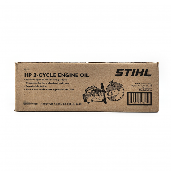 HP Quality 2-Cycle Engine Oil-5.2oz Mix Bottle 0781-319-8051 Compatible with Stihl, Husqvarna, Echo and Many More, OEM (5.2 ounce bottle, Box of 48)