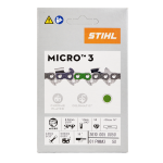 STIHL 14" Chainsaw Chain 0.375" Pitch (3/8P), 0.043" Gauge, 50 Drive Link, Picco Micro Mini (61PMM3 50) 3610-005-0050