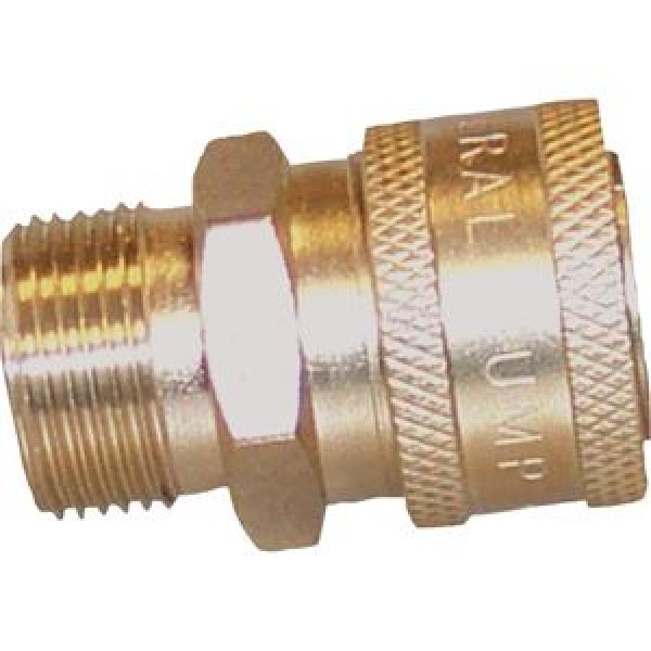 Pressure Pro D10035 Brass 3/8” QC Socket x 22mm Twist Coupler Plug