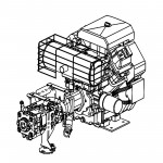 Barreto 00330-K23-T Engine & Pumps Assembly 23 Hp Kohler