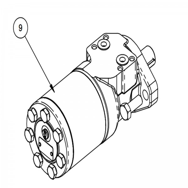 Barreto 04502-F Motor, Wheel Drive 22.6cid,