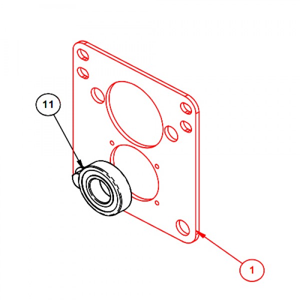 Barreto 10228 Pinion / Axle Plate, Left