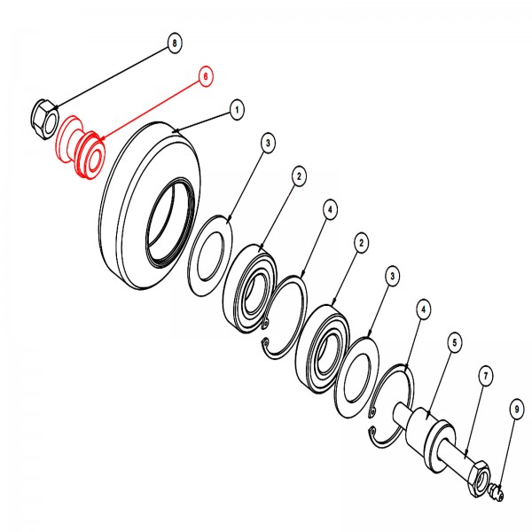 Barreto 11144 Roller Spacer, 2 Req'd Per Mid-Roller Assy