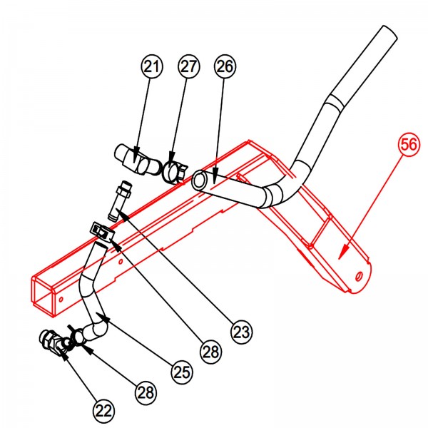 Barreto 11909 R1 Front Wheel Frame, R1