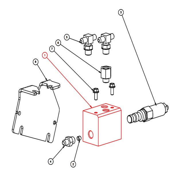 Barreto 12081 Unloader Valve Block