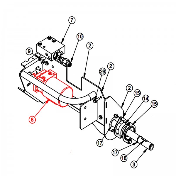 Barreto 12111 Motor, 712 Whl, Parker Tb0260, 15.9 Ci