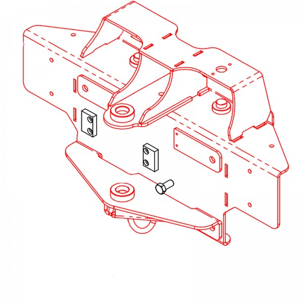 Barreto 12705 Mount Base, Red, Ctr Pivot