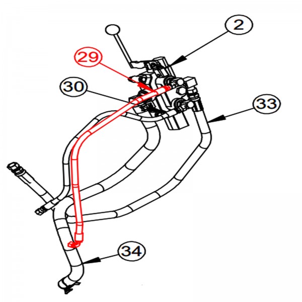 Barreto 12826 Hose, Cyl Valve A - Cb-V1, Tk-Rtn