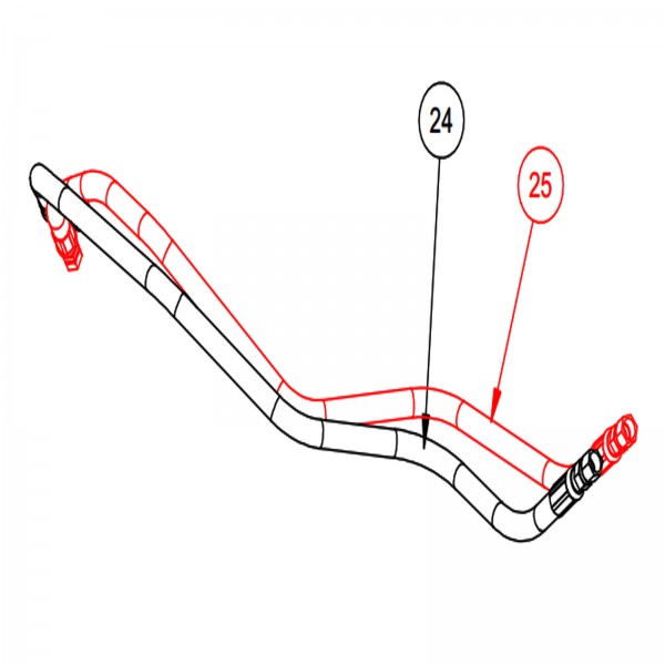 Barreto 12839 Hose, Pump Rt Front / Rt Lower, Tk-Rtn