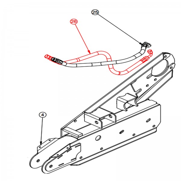 Barreto 12842 Hose, Pump Left Rear / Lt Lower, Tk-Rtn