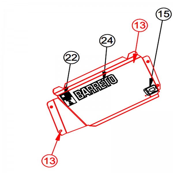 Barreto 12882H R1 Front Cover, Rtk