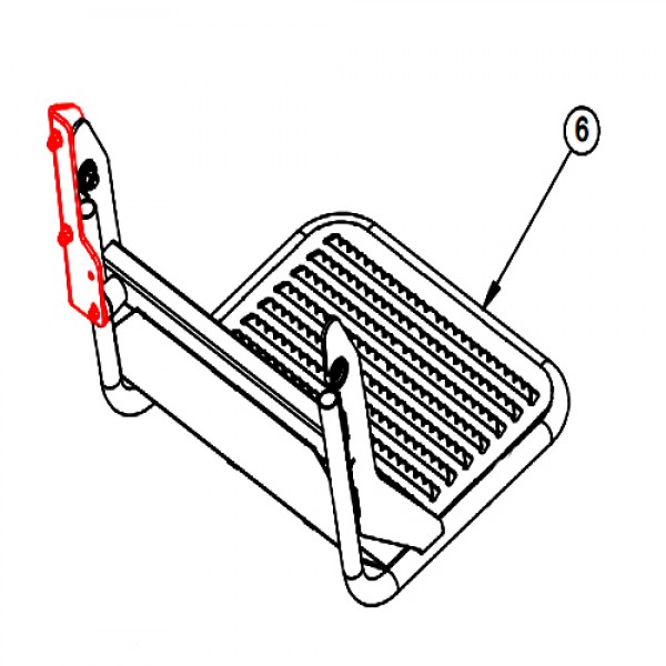 Barreto 12888-R Ride Platform Mount Rh