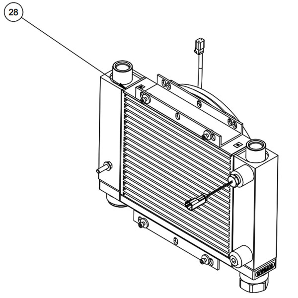 Barreto 12901F Oil Cooler, Flipped, Hydac