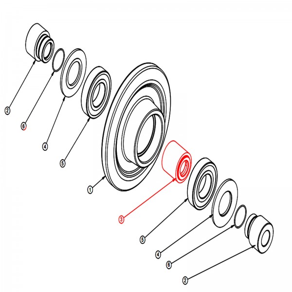 Barreto 12933 Idler Bearing Spacer, Mini Skid