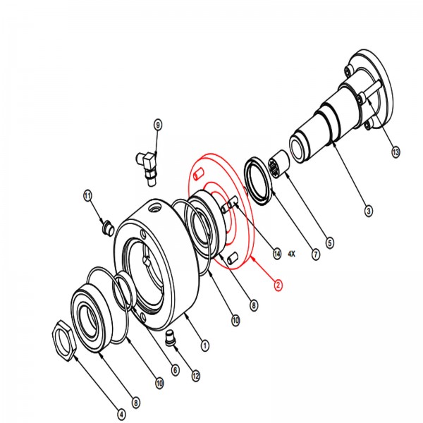 Barreto 13301-SG Mount End Plate