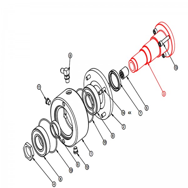 Barreto 13390 Stub Shaft, B31