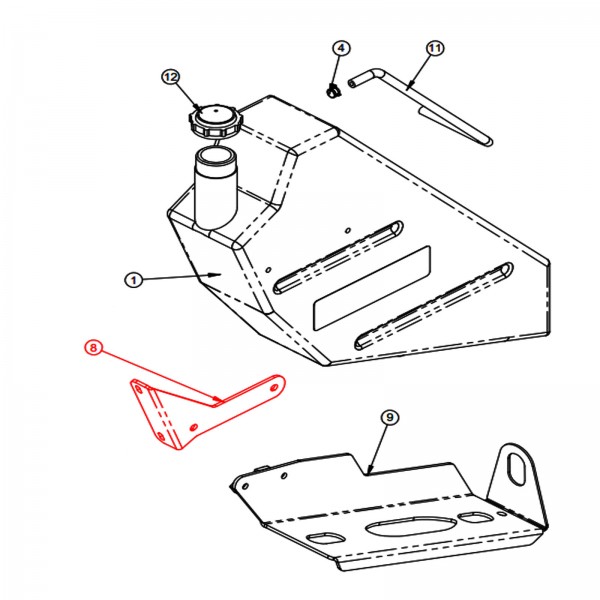 Barreto 13484 Upper Tank Mount