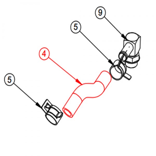 Barreto 13693 R1 Hose: Filter Out/ Cooler In