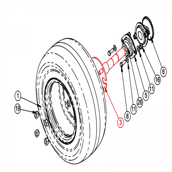 Barreto 14004 Pivot Sg Axle