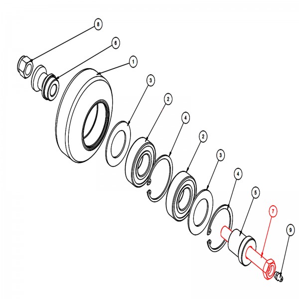 Barreto 14461 Roller Axle