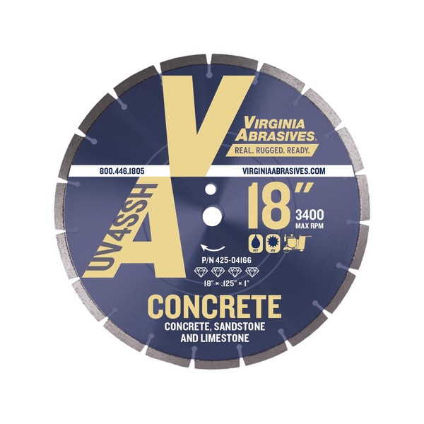 Virginia Abrasives 425-04166 Blade 18" Soft Aggregate 18 X .125 X 1 DP