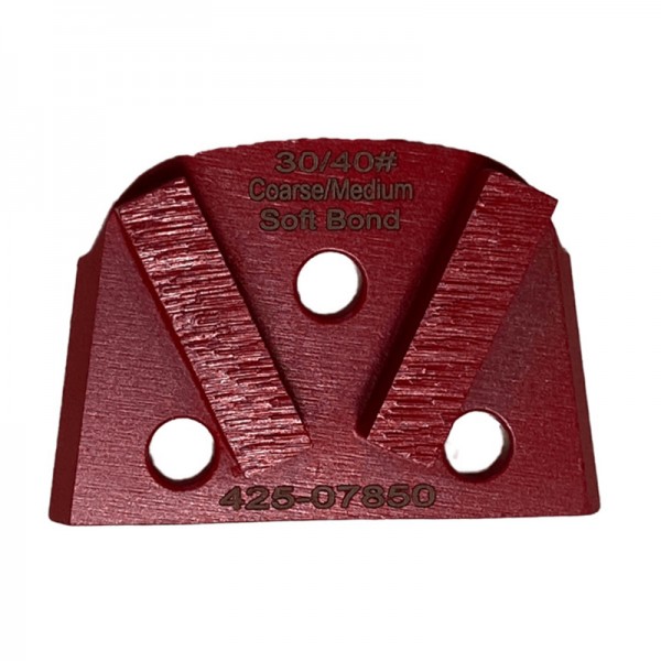 Virginia Abrasives 425-07850 Double Cuboid Soft Bond , 30/40 Coarse/Medium Grinder Tooling, Red, 3/Box