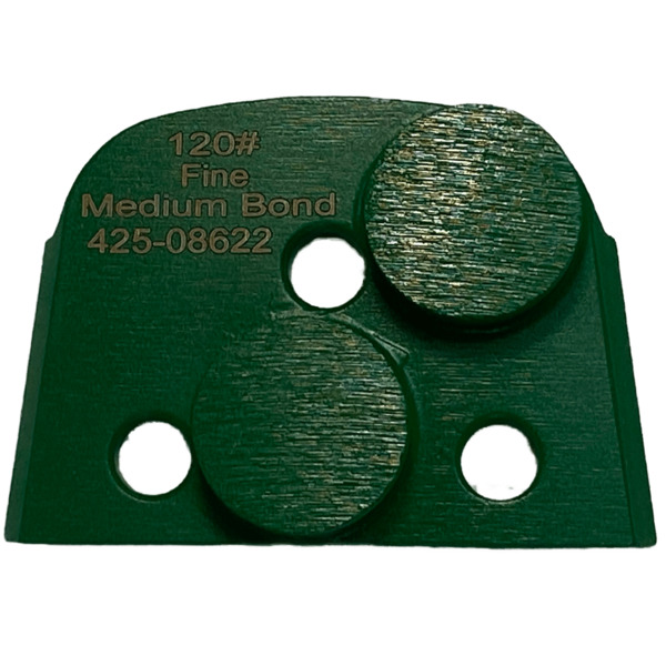 Virginia Abrasives 425-08622 Double Dot Med Bond, 120 Extra Fine Grinder Tooling, Green, 3/Box