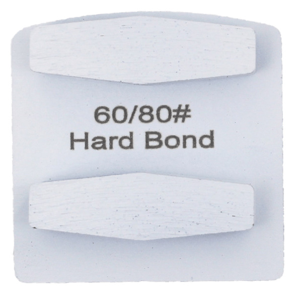 Virginia Abrasives 425-H08675 Double Hex Hard Bond, 60/80 Medium/Fine Grinder Tooling, White, 3/Box